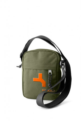 crossbodytas Indy 20 x 15 cm polyester groen/oranje