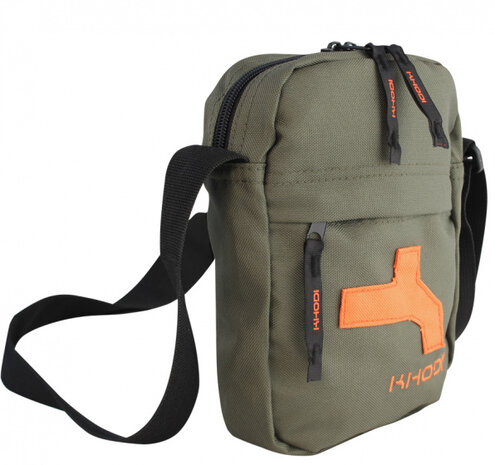 crossbodytas Indy 20 x 15 cm polyester groen/oranje