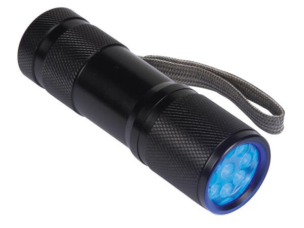 zaklamp led 9,5 x 2,8 cm zwart/blauw