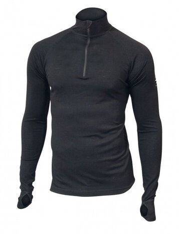 longsleeve Felix heren merinowol zwart maat S