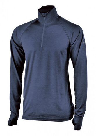 longsleeve Felix heren merinowol donkerblauw maat XL