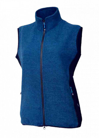 bodywarmer Thi dames merinowol blauw maat 44