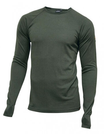 longsleeve Frippe heren merinowol donkergroen maat XL