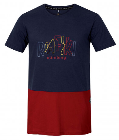 t-shirt Rafiki heren modal/cotton rood/blauw maat XL