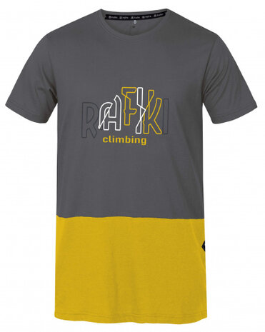 t-shirt Rafiki heren modal/cotton geel/grijs maat XL