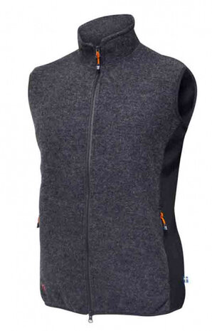 bodywarmer Vinh heren wol/lycra donkergrijs maat XXL