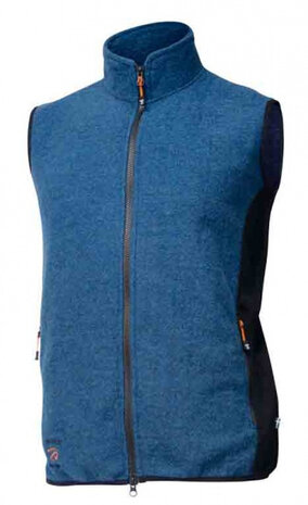 bodywarmer Vinh heren wol/lycra blauw maat XXL