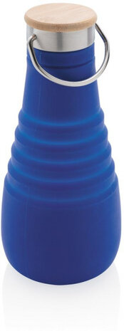 drinkfles opvouwbaar 600 ml siliconen blauw