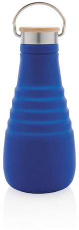 drinkfles opvouwbaar 600 ml siliconen blauw