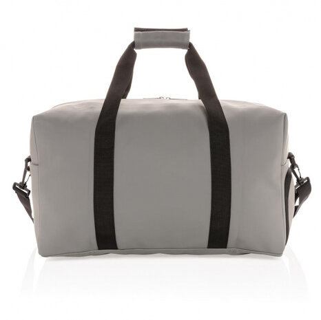 weekendtas Smooth 30 liter polyurethaan grijs/zwart