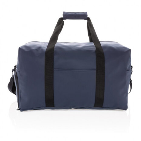 weekendtas Smooth 30 liter polyurethaan navy/zwart