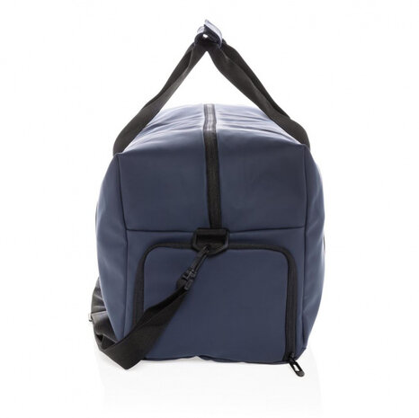 weekendtas Smooth 30 liter polyurethaan navy/zwart