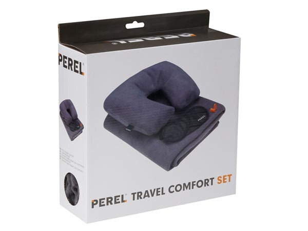 reisset Comfort fleece/polyester zwart/grijs 4-delig