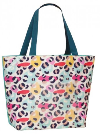 strandtas 38 x 40 cm polyester blauw