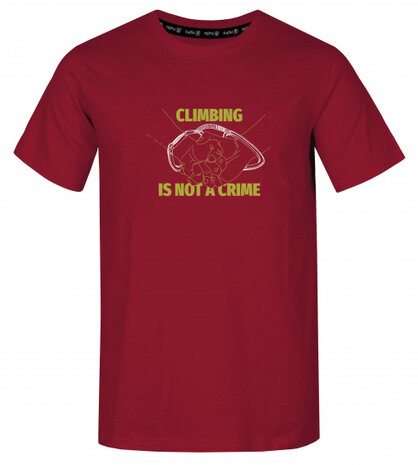 t-shirt Rafiki heren 100% biologisch katoen rood maat XS
