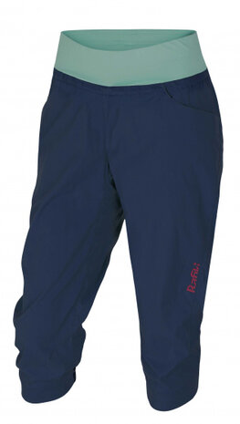 klimbroek Tarragona 3/4 dames polyamide blauw maat S