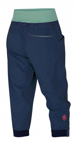klimbroek Tarragona 3/4 dames polyamide blauw maat S