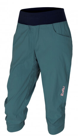 klimbroek Tarragona 3/4 dames polyamide turquoise mt L