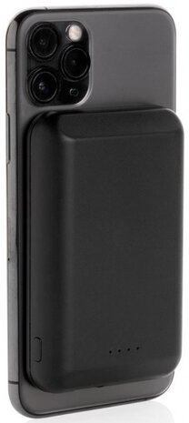 powerbank magnetisch/draadloos 5000 mAh 5W zwart