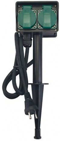wandcontactdoos 2-weg 28 cm 16A Schuko randaarde