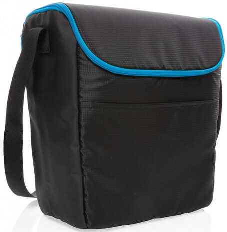 koeltas Explorer 35x33 cm polyester zwart/blauw