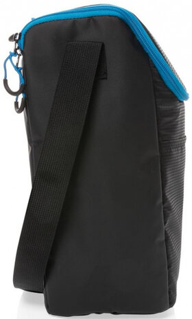 koeltas Explorer 35x33 cm polyester zwart/blauw