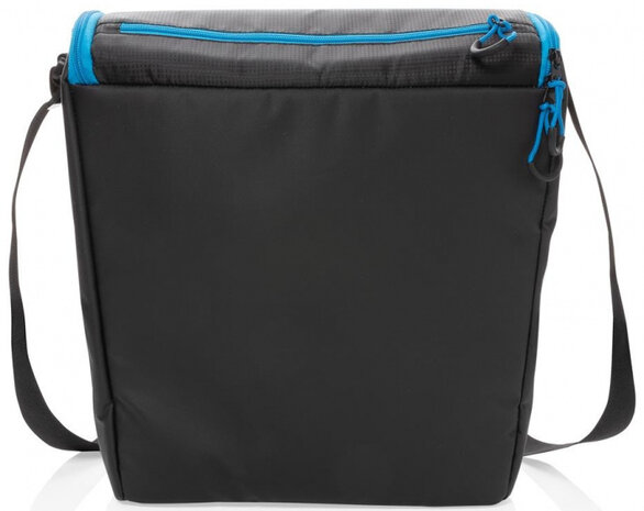 koeltas Explorer 35x33 cm polyester zwart/blauw