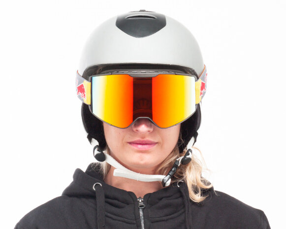 skibril Rail cilinder grijs/oranje maat M