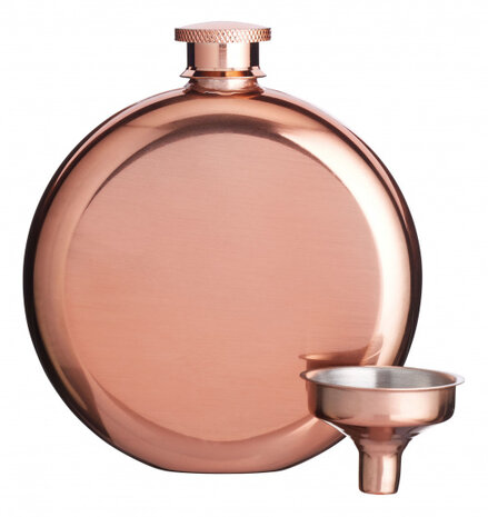 heupfles 140 ml RVS koper