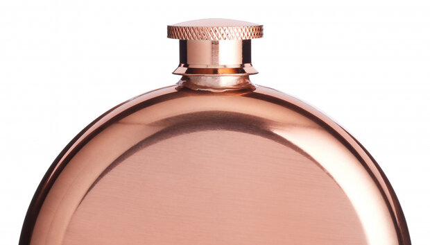 heupfles 140 ml RVS koper