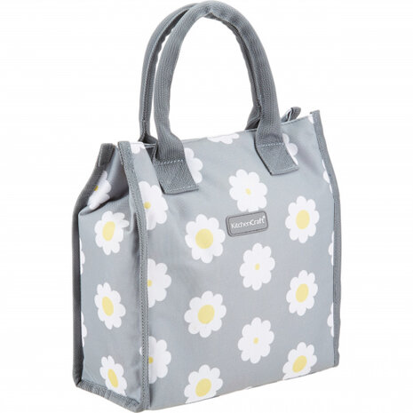 koeltas 4 liter polyester wit/grijs