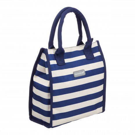 koeltas 4 liter polyester wit/blauw