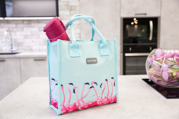 koeltas 24 x 10 x 25 cm 4 liter blauw/roze
