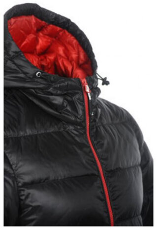 donsjas Nuuk heren nylon/dons zwart/rood maat 4XL