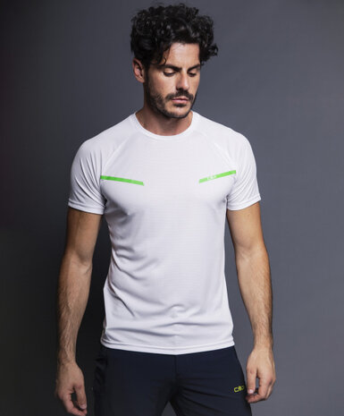 T-shirt heren polyester wit maat XXL