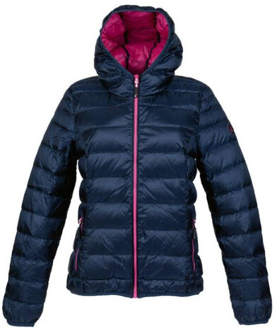 outdoorjas Aberdeen dames nylon blauw/roze maat XS