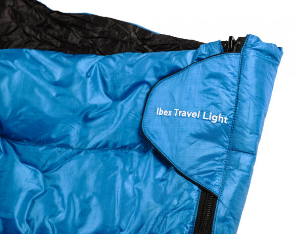 slaapzak Ibex Travel Light 230 cm nylon blauw