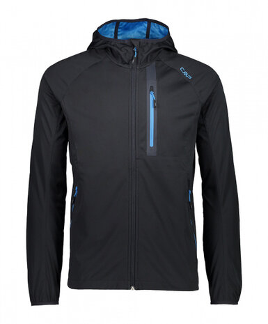 outdoorjas softshell heren polyester zwart maat 4XL