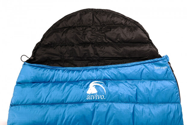 slaapzak Ibex Light 215 cm nylon blauw