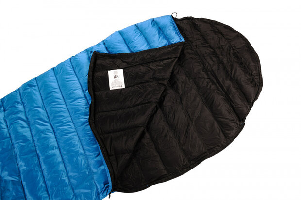 slaapzak Ibex Light 215 cm nylon blauw