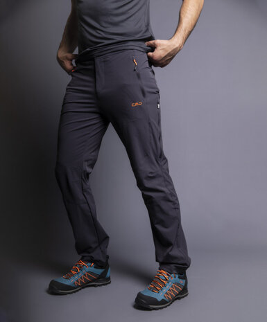 wandelbroek heren nylon antraciet maat 3XL
