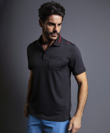 polo Hi-tech heren dry-function polyester antraciet maat S