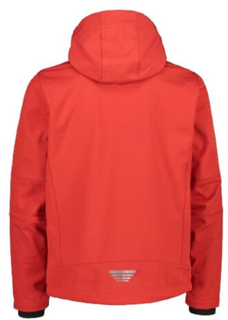 softshelljas Zip Hood heren polyester rood  maat S