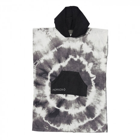 reishanddoek Tie Dye 78 x 110 cm polyester zwart/wit