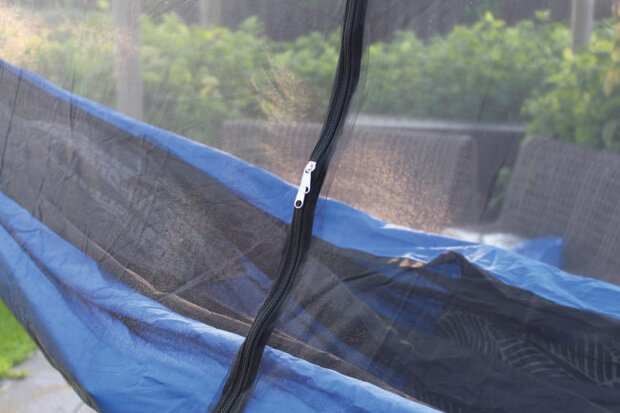 muggennet hangmat 340 x 140 cm polyester zwart