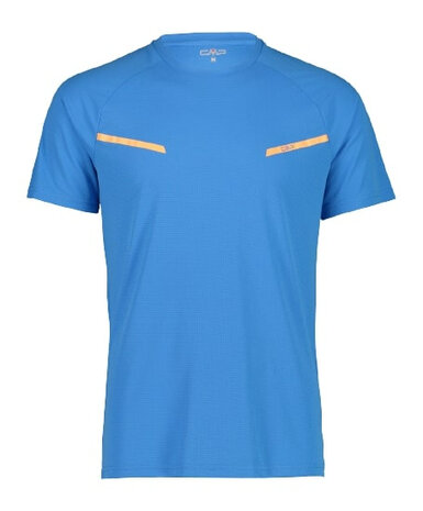 T-shirt heren polyester blauw maat XL