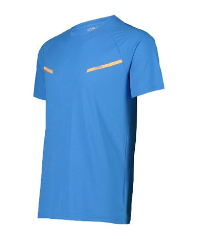 T-shirt heren polyester blauw maat XL