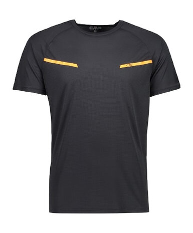 T-shirt heren polyester antraciet maat 4XL