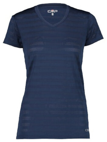 T-shirt dames polyester donkerblauw maat 34