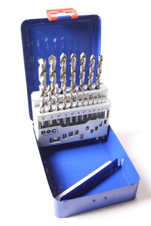 Boorset Metaal 19 Delig HSS-G 1-10 mm X 0,5 mm